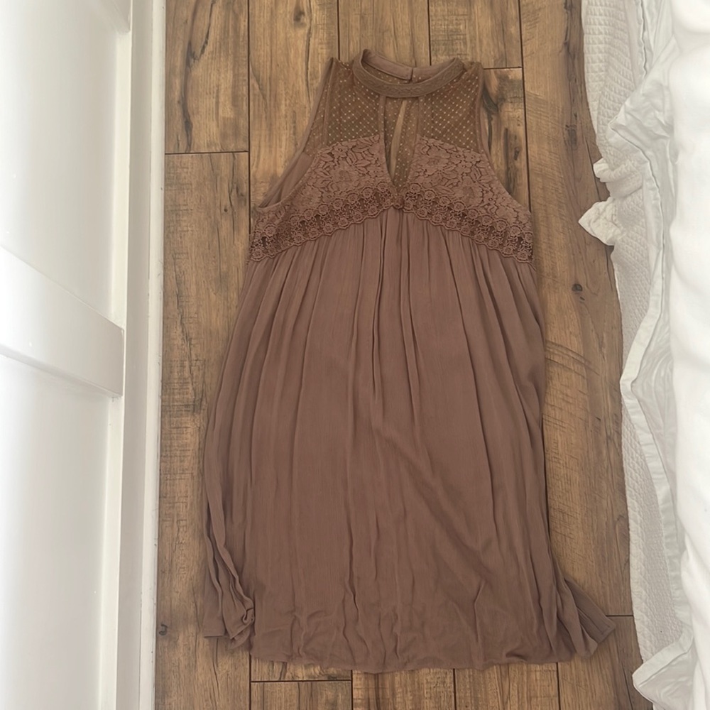 Medium brown altard state dress lace